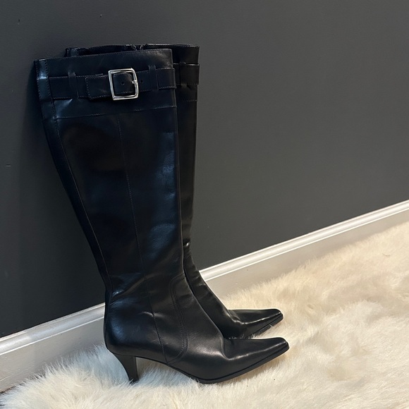 Coach Shoes - Coach Black Leather Heeled Boots